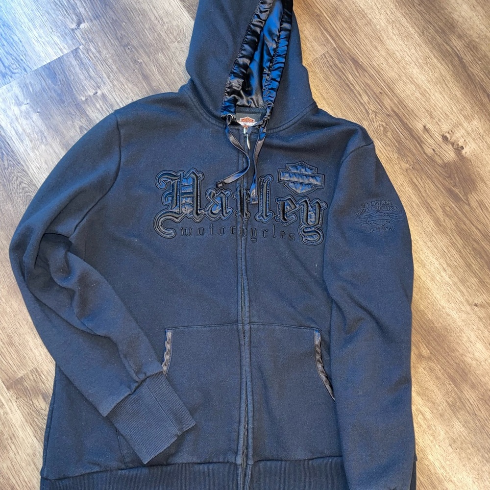 Harley-Davidson Midnight Black Zip-Up Hoodie